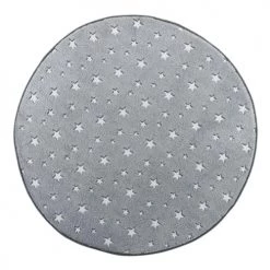 Douceur D'Intérieur Tapis Enfant Tapis Rond Flanelle Phosphorescent Gris D90cm
