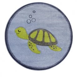 Esprit Tapis Enfant Tapis Rond Motif Tortue Verte Fond Bleu 80 D