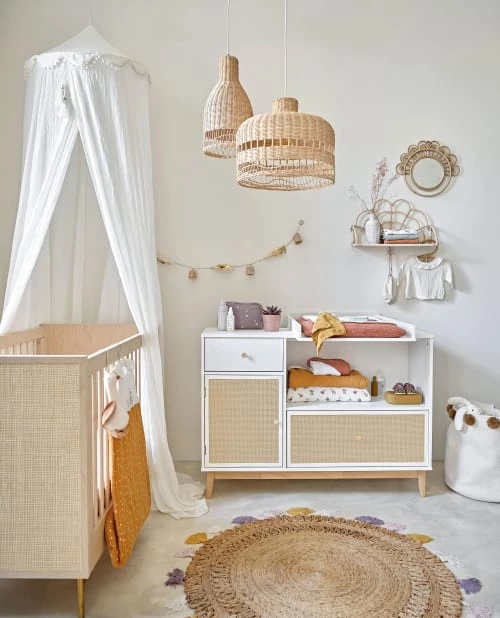 Maisons Du Monde Tapis Enfant Tapis Rond Tressé Jute à Pompons En Coton OEKO-TEX® – Image 3