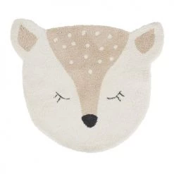 Maisons Du Monde Tapis Enfant Tapis Tufté Tête De Biche Beige En Coton OEKO-TEX® 100x90
