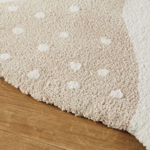 Maisons Du Monde Tapis Enfant Tapis Tufté Tête De Biche Beige En Coton OEKO-TEX® 100x90 – Image 2