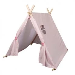 The Home Deco Kids Tipis Enfant Tente Enfant En Tissu 105 Cm Little World Rose Et Blanc
