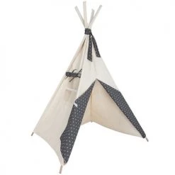 Wookids Tipis Enfant Tipi Enfant Beige étoiles Gris