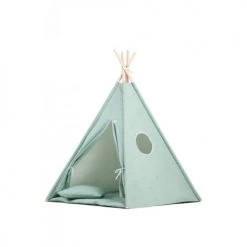 Lignea Kids Tipis Enfant Tipi Fleuri En Coton Vert Menthe