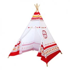 Sunny Tipis Enfant Tipi Pour Enfant Rouge Et Blanc Lumineux Avec LED