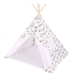 Sevira Kids Tipis Enfant Tipi Tente Enfant Avec Tapis, SAFARI