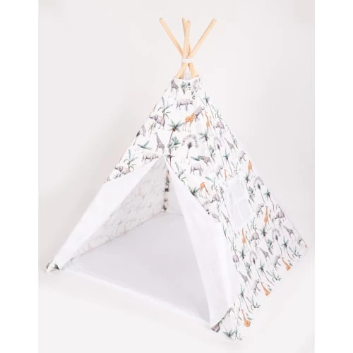 Sevira Kids Tipis Enfant Tipi Tente Enfant Avec Tapis, SAFARI – Image 5